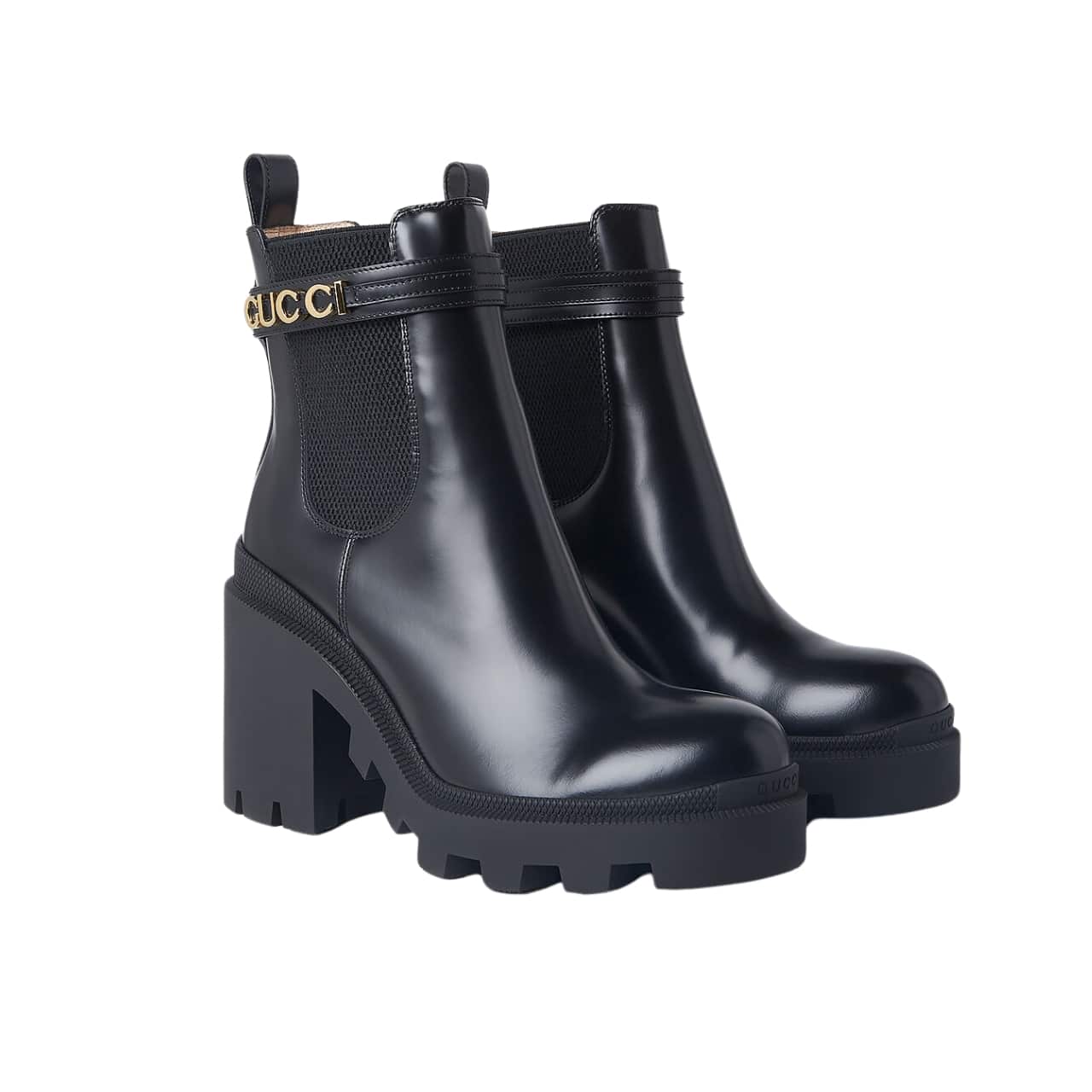 Gucci Women’S Ankle Boot With Logo Black 730064 Aabk6 1000