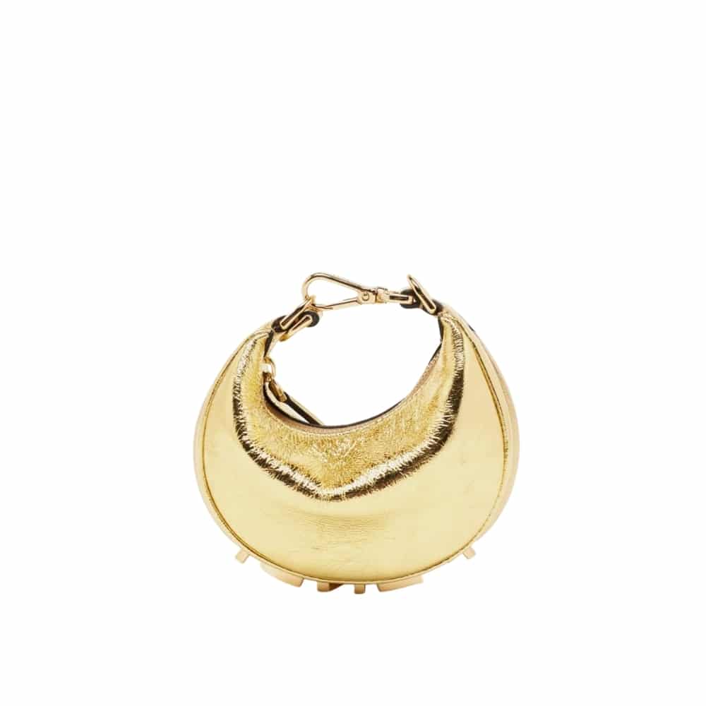Fendi Nano Fendigraphy Mini Bag Metallic Gold 16Cm