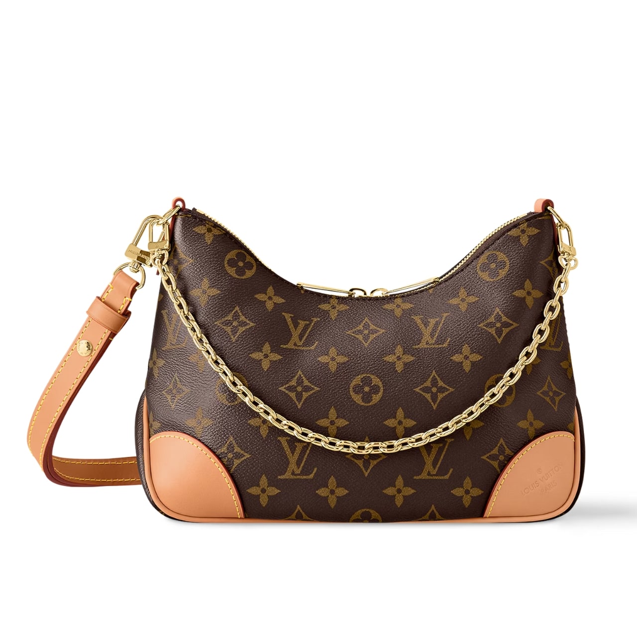 Louis Vuitton Boulogne PM Monogram Canvas Shoulder Bag Natural 29cm M45832