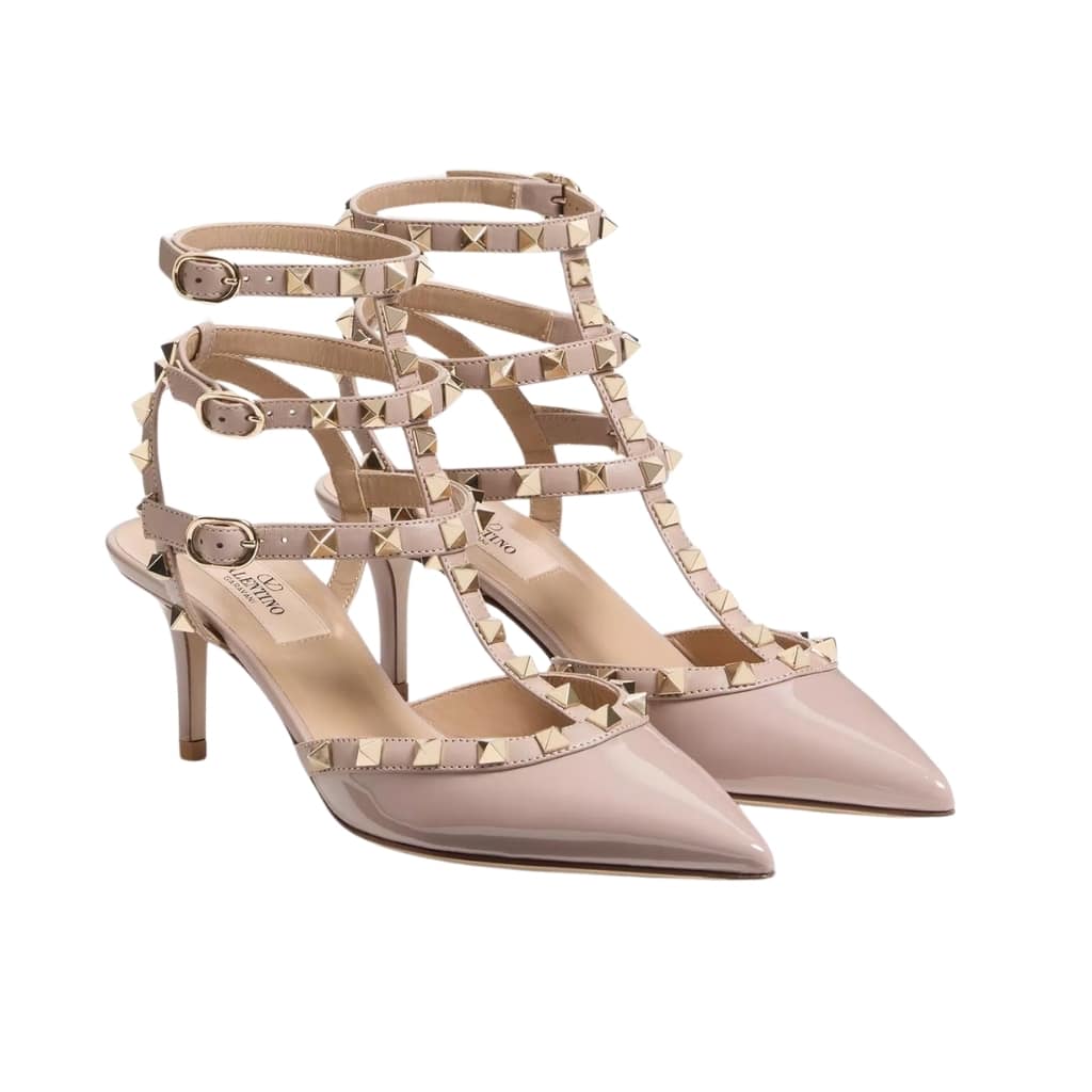 Valentino Rockstud Caged Pump 65Mm Poudre Pink 7W2S0375VNW P45