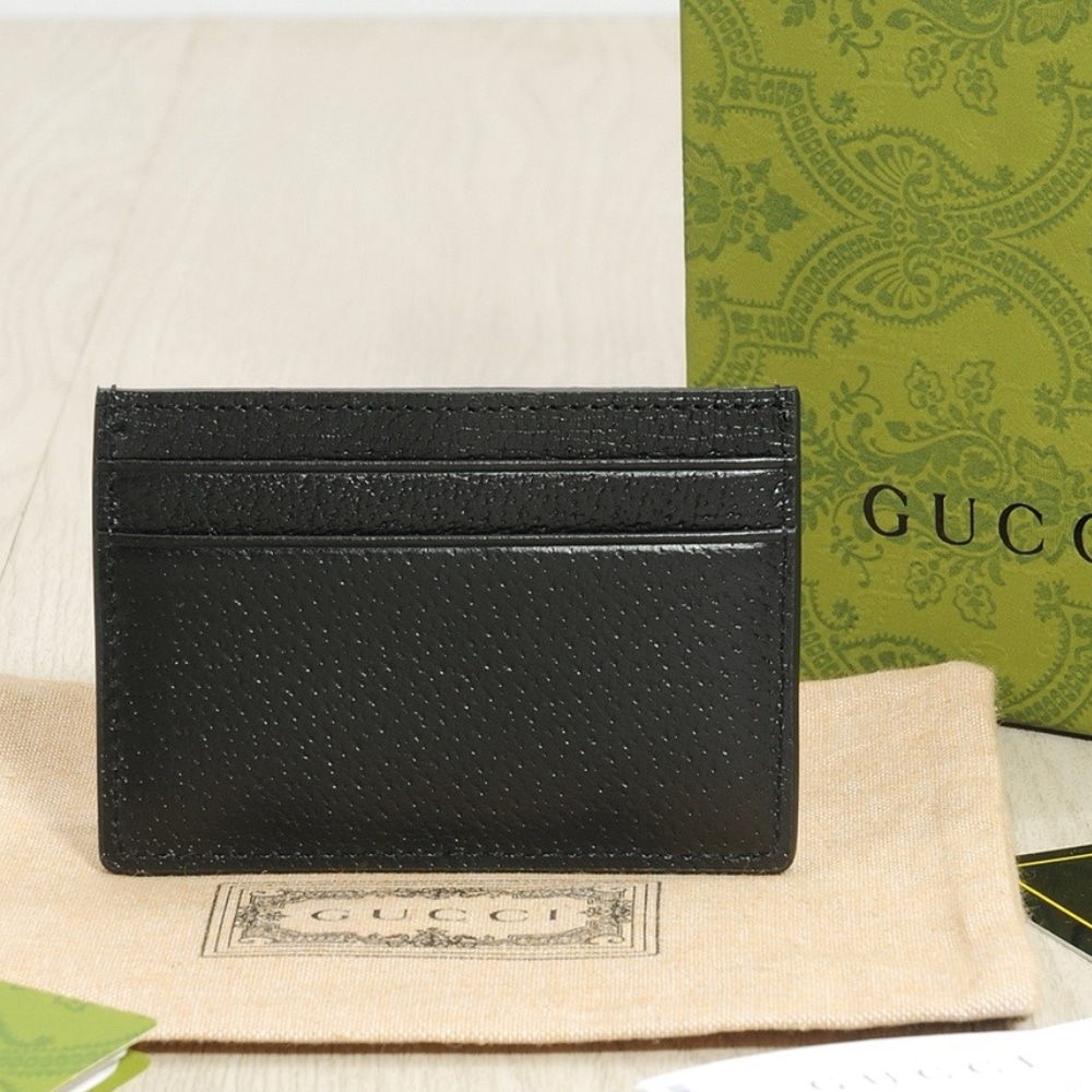Gucci GG Marmont Card Case Black Leather 10Cm β657588 1T56F 1000 - Image 6