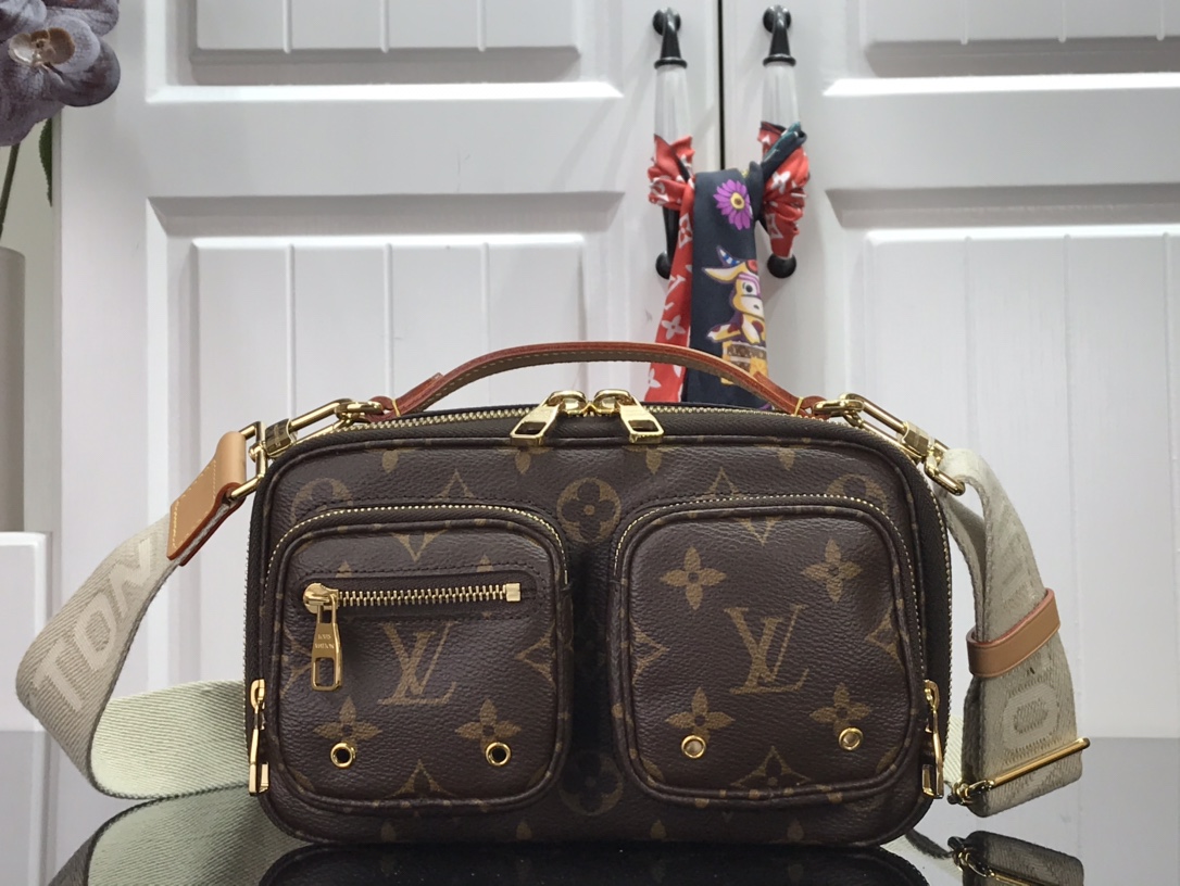 Louis Vuitton Utility Crossbody Bag Monogram Canvas Brown 18cm M80446 - Image 2