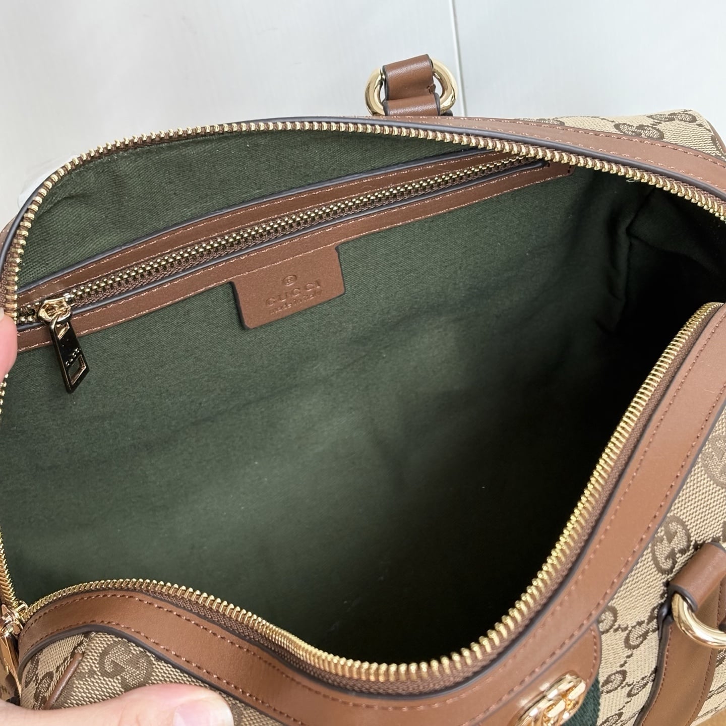 Gucci Vanity Medium Top Handle Bag Beige And Brown GG Canvas 27Cm 857799 FAFUF 9870 - Image 9