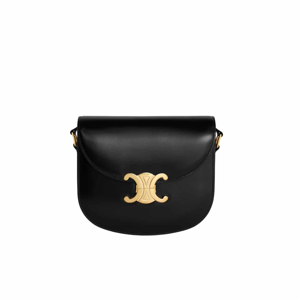 Celine Teen Besace Triomphe In Shiny Black 18cm 110413BF4 38NO