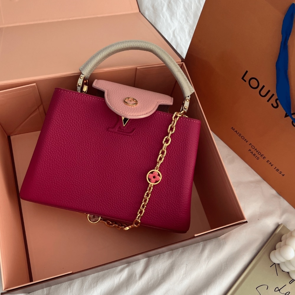 Louis Vuitton Capucines BB Bag Dark Pink 27Cm M20845 - Image 3