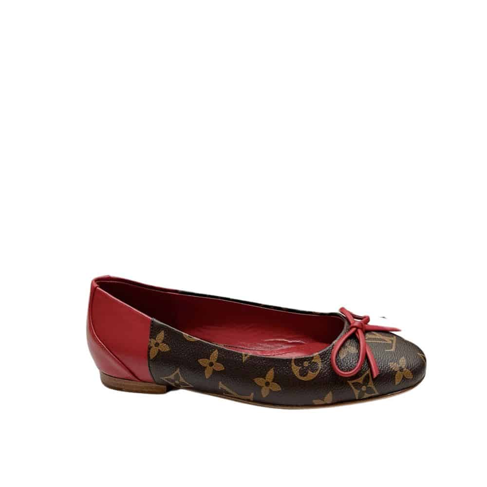 LOUIS VUITTON JOY BALLERINA FLATS MONOGRAM RED