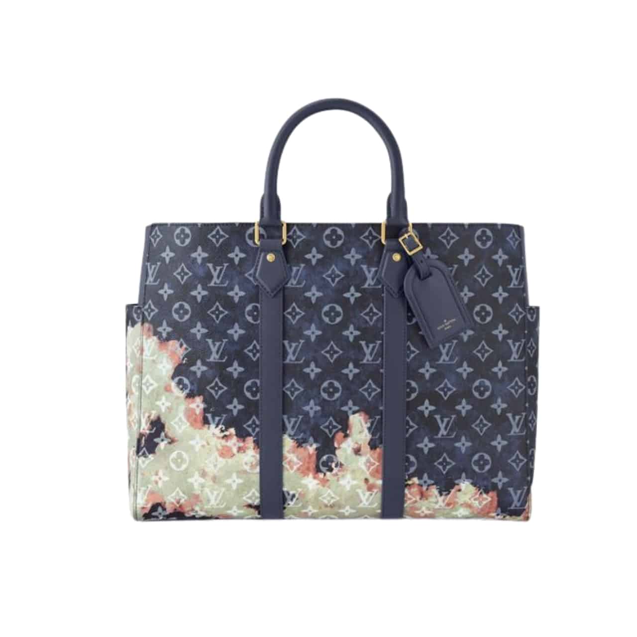 Louis Vuitton Monogram Tote Sac Flat Dark Blue 44cm