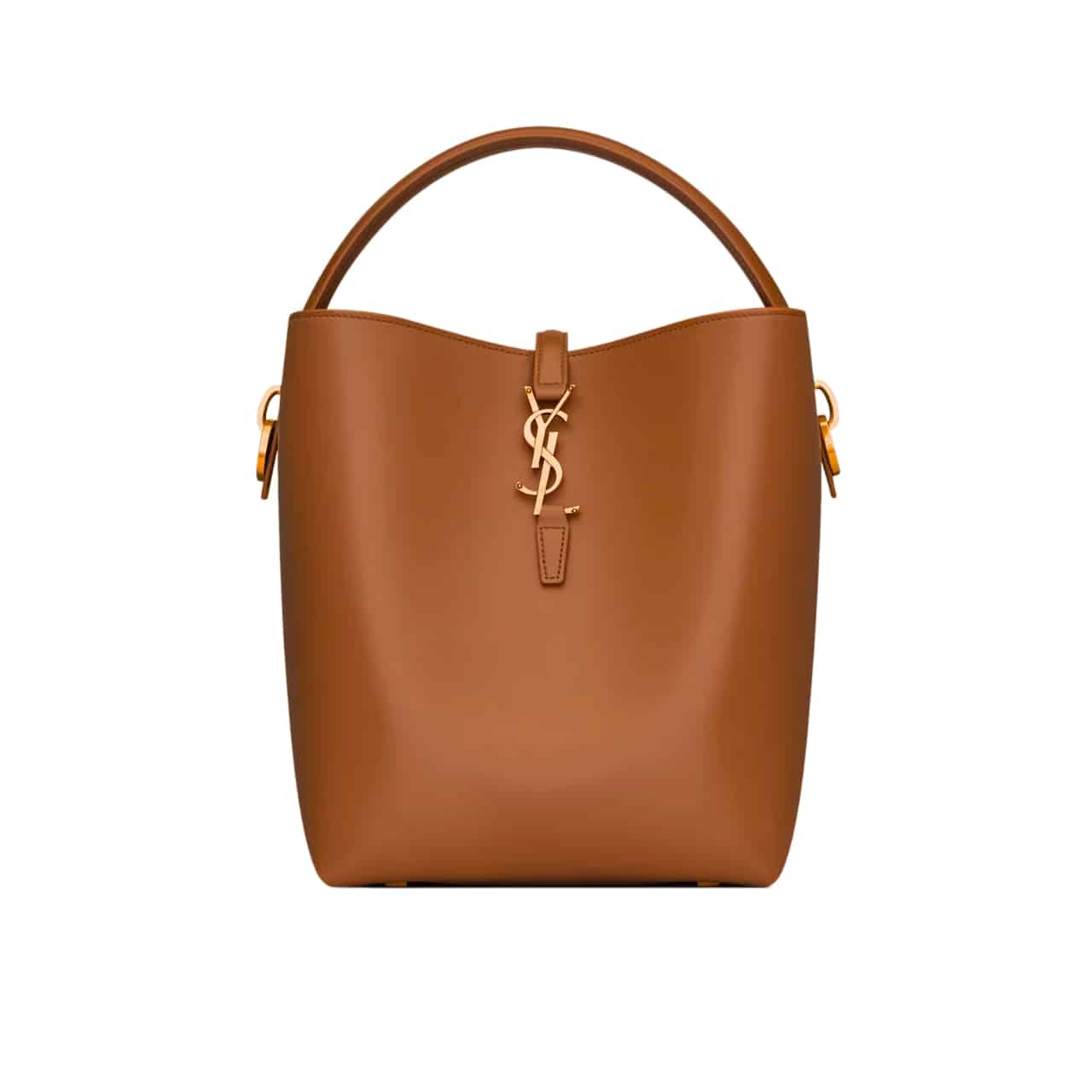 Saint Laurent Le 37 In Shiny Leather Brown 25Cm