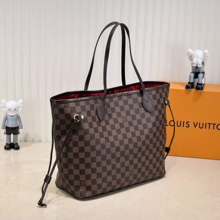 Louis Vuitton Neverfull MM Damier Ebene Cerise Red 31Cm N40599 - Image 6